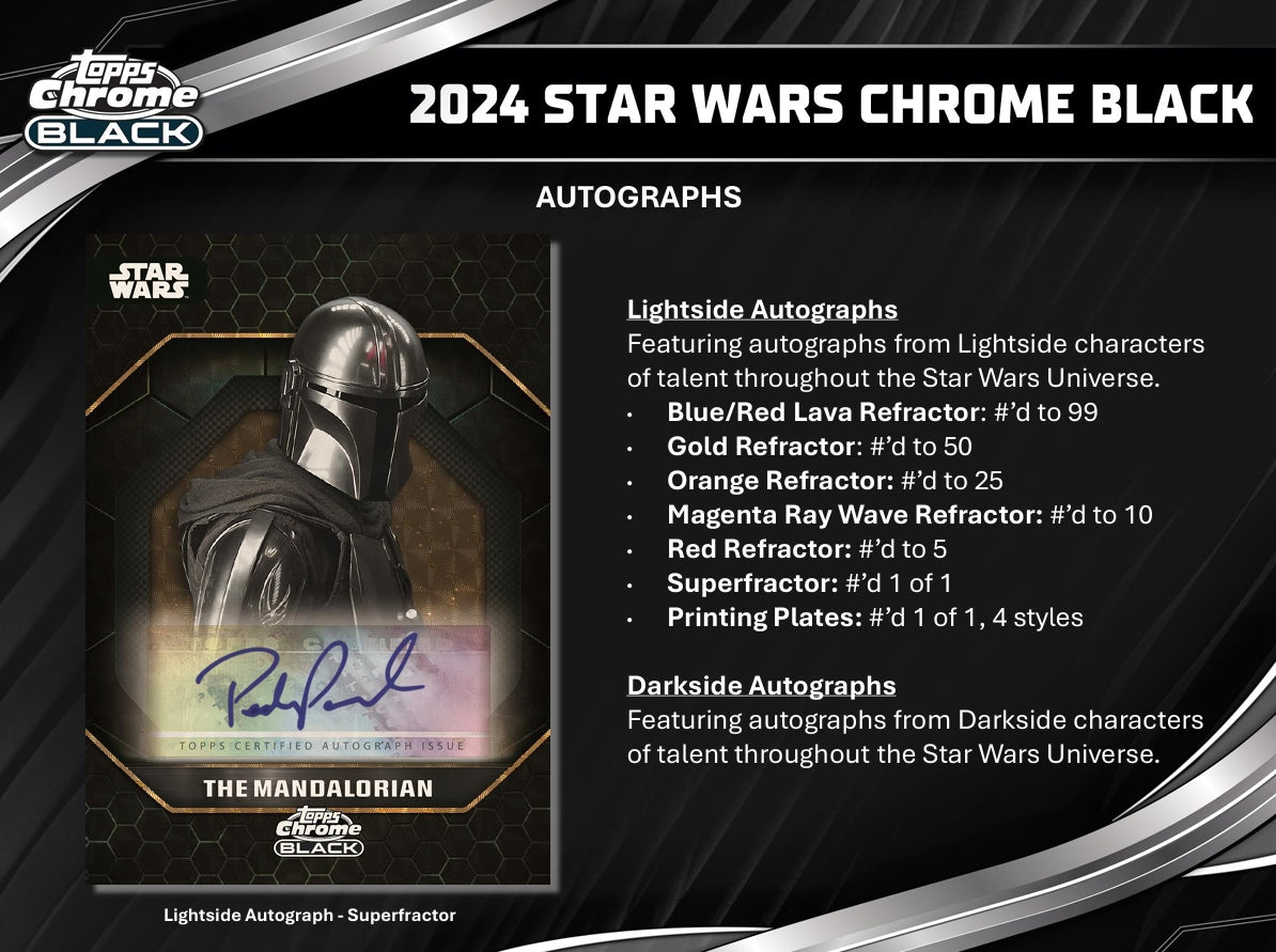 2024 Topps Star Wars Chrome Black Hobby Box