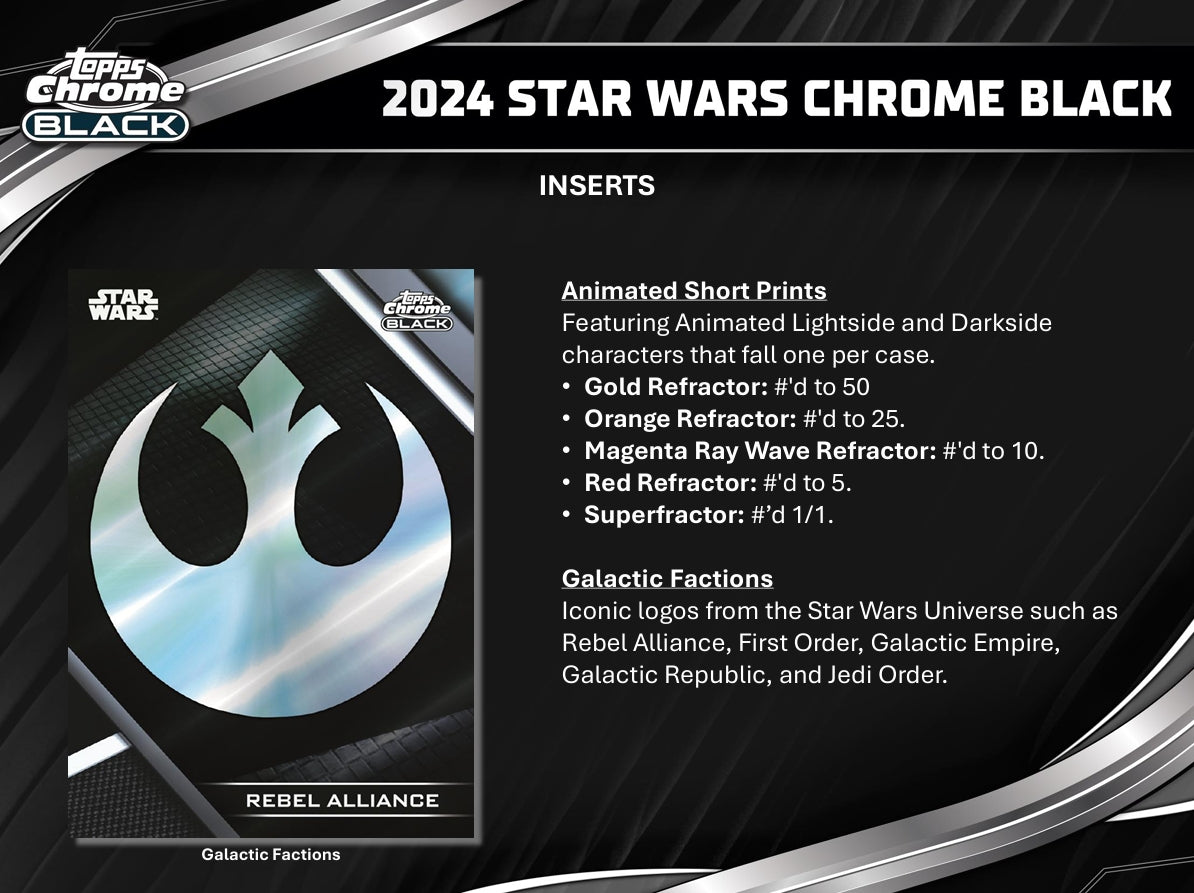 2024 Topps Star Wars Chrome Black Hobby Box