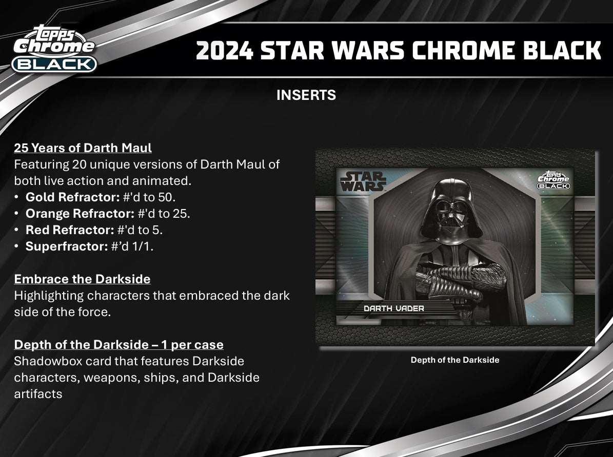 2024 Topps Star Wars Chrome Black Hobby Box