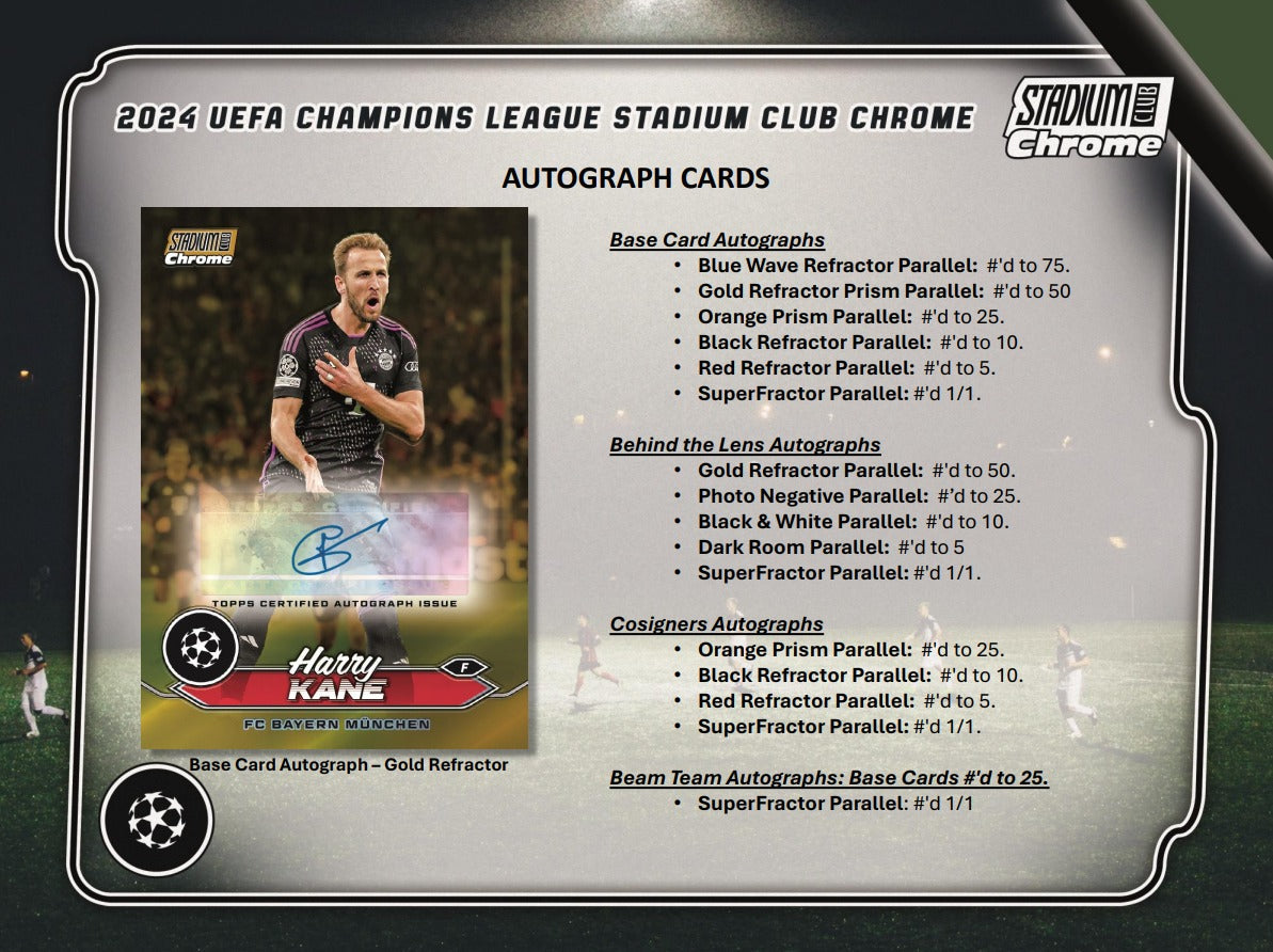 2023-24 Topps UEFA Club Competitions Stadium Club Chrome Soccer Hobby Box
