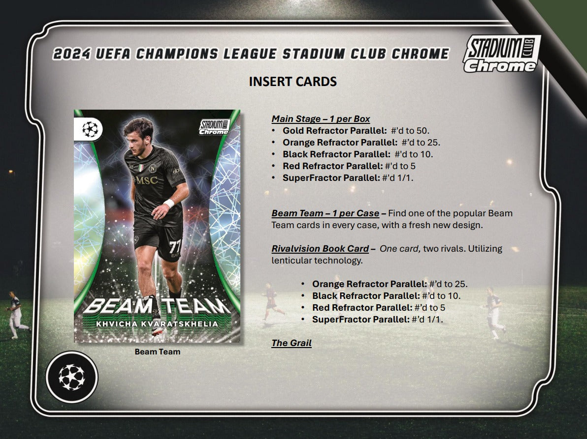 2023-24 Topps UEFA Club Competitions Stadium Club Chrome Soccer Hobby Box