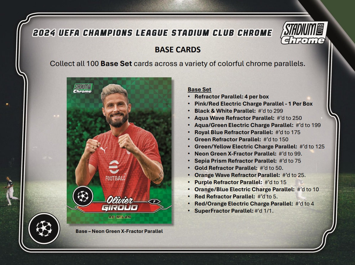 2023-24 Topps UEFA Club Competitions Stadium Club Chrome Soccer Hobby Box